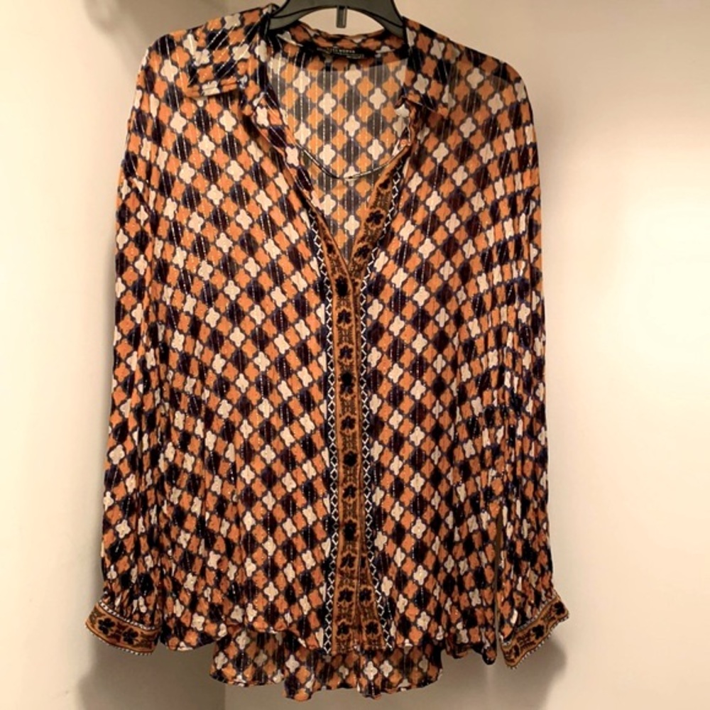 Zara long sleeve blouse
